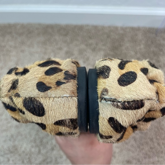 Tory Burch Reva Animal Leopard Print Calf Hair Classic Ballet Flats Shoes - Picture 12 of 16